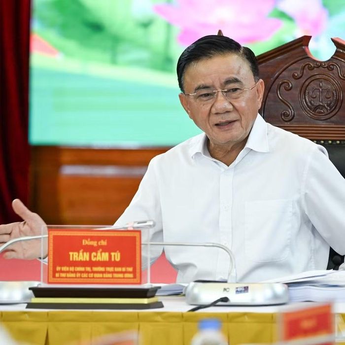 Đồng chí Trần Cẩm Tú, Ủy viên Bộ Chính trị, Thường trực Ban Bí thư. (Ảnh: DUY LINH)