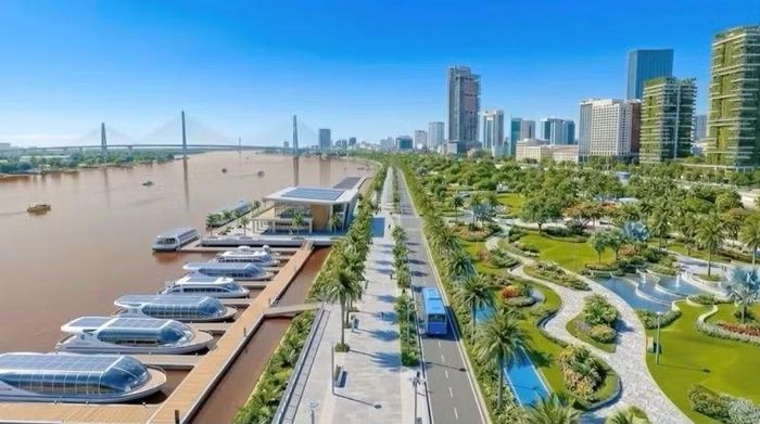 Đến năm 2030, thành phố Hà Nội phát triển dịch vụ du thuyền đêm trên sông Hồng. Du khách vừa ngắm cảnh thành phố về đêm, vừa được thưởng thức nghệ thuật và ẩm thực trên thuyền.