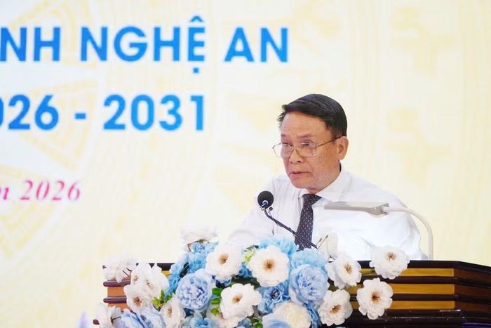 Đồng chí Nguyễn Đức Lợi, nguyên Ủy viên Trung ương Đảng, Phó Chủ tịch Thường trực Hội Nhà báo Việt Nam phát biểu chỉ đạo tại Đại hội.