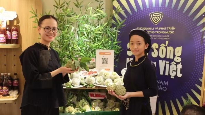 Chương trình "Sức sống hàng Việt" là cơ hội để địa phương quảng bá hình ảnh, giới thiệu những sản phẩm đặc trưng và sản phẩm OCOP tới người tiêu dùng Thủ đô. (Ảnh: BẢO TRUNG)