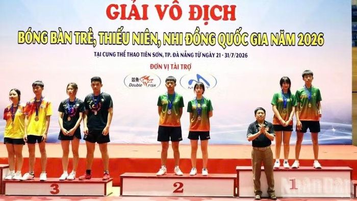 Lâm Đồng đoạt huy chương Vàng đôi nam nữ lứa tuổi 16-17 tại Giải vô địch bóng bàn trẻ, thiếu niên, nhi đồng quốc gia năm 2026.