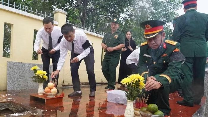 Các hài cốt liệt sĩ được an táng tại Nghĩa trang Liệt sĩ xã Hà Nha.