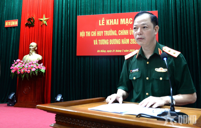 Trung tướng Nguyễn Minh Thắng phát biểu chỉ đạo.