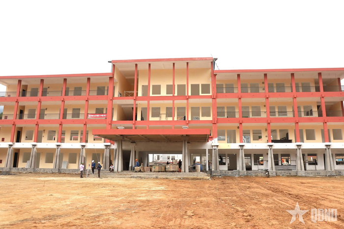 Dự án Trường phổ thông nội trú liên cấp Tiểu học và THCS Thanh Thủy đang dần hoàn thiện.