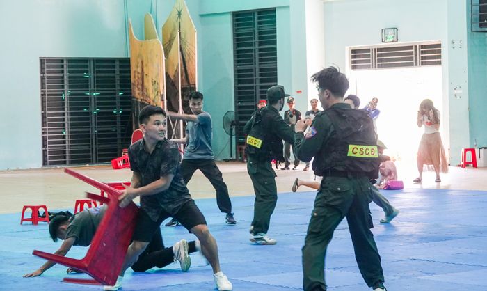  Phần thi võ thuật của cán bộ, chiến sĩ công an tỉnh Cao Bằng 