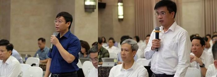 PGS.TS Bùi Đức Thọ, Giám đốc Đại học Kinh tế Quốc dân (ảnh trái) và PGS.TS Bùi Quang Hùng, Giám đốc Đại học Kinh tế TP Hồ Chí Minh (ảnh phải)