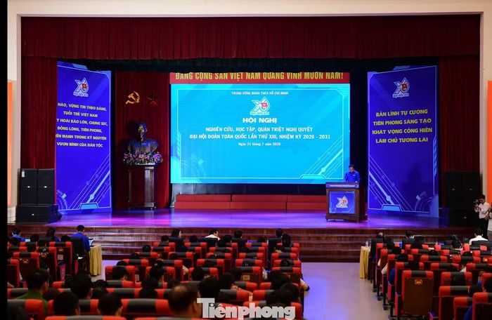 Điểm cầu Trung ương tại Học viện Thanh Thiếu niên Việt Nam. Ảnh: Xuân Tùng
