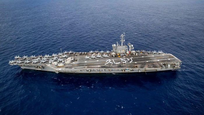 Tàu sân bay USS George Washington (CVN 73) trước thời điểm trở lại Yokosuka, Nhật Bản với vai trò là tàu sân bay hiện diện thường trực hàng đầu tại địa bàn Hạm đội 7. Ảnh: Hạm đội 7/navalnews.com