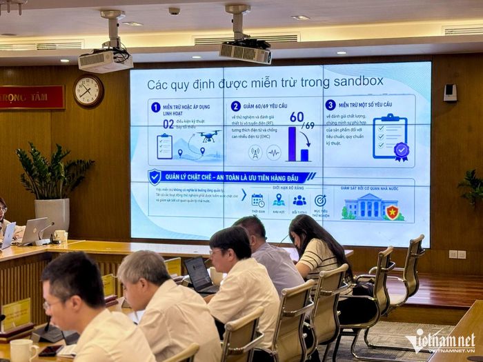 Thông tin về Đề án thử nghiệm có kiểm soát (sandbox) phát triển kinh tế không gian tầm thấp của Điện Biên. Ảnh: Du Lam