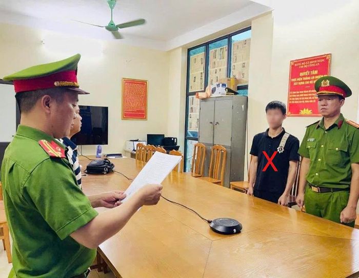 Tài xế L.V.L. tại cơ quan công an. Ảnh: CACC