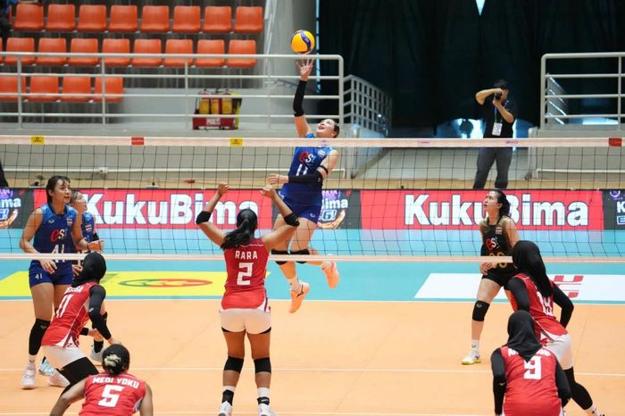 Thái Lan và Indonesia cống hiến cho người hâm mộ set 2 quá hấp dẫn và kịch tính - Ảnh: Vietcontent