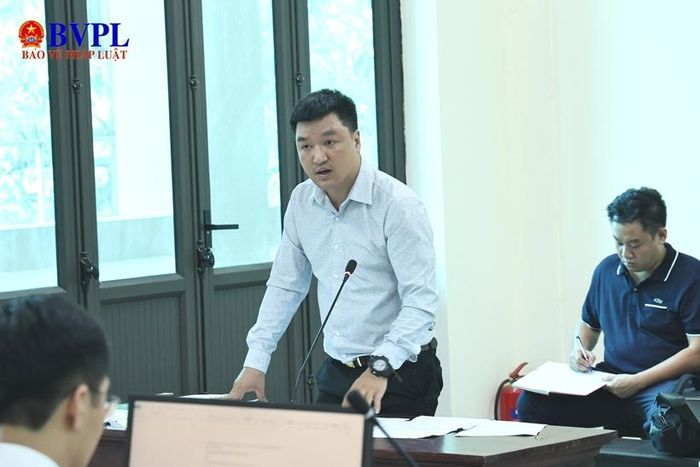 Bị đơn - đại diện Công ty TNHH Landmark Lương Sơn tại phiên tòa.