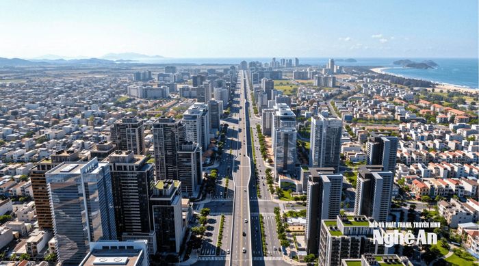 Phối cảnh 1 đoạn trục Đại lộ Vinh - Cửa Lò. Ảnh: Thành Duy