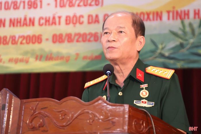  Chủ tịch Hội Nạn nhân chất độc da cam/Dioxin tỉnh Hà Tĩnh Nguyễn Minh Nguyên chia sẻ những khó khăn trong quá trình hoạt động. 