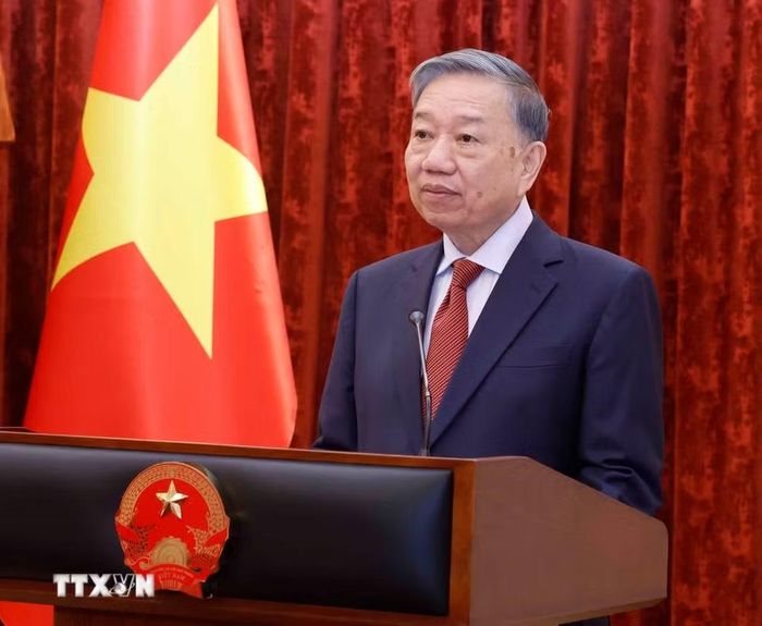 Tổng Bí thư, Chủ tịch nước Tô Lâm phát biểu giao nhiệm vụ. (Ảnh: Thống Nhất/TTXVN)