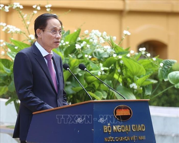 Bộ trưởng Ngoại giao Lê Hoài Trung phát biểu. Ảnh: TTXVN