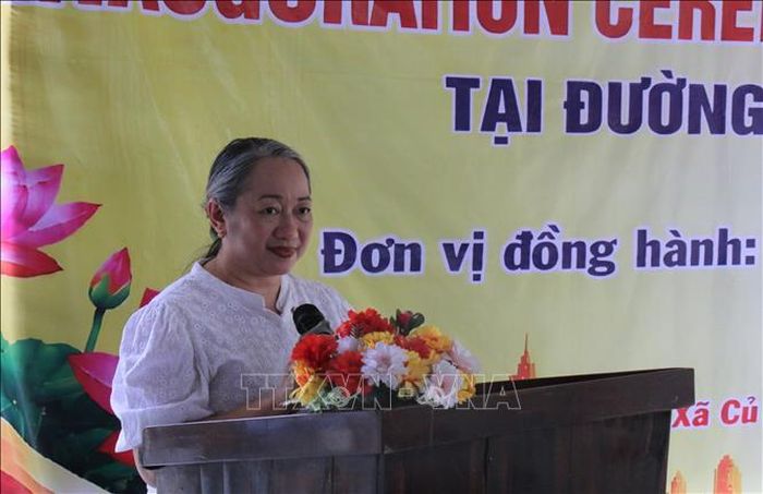 Bà Querobine Deapera Laccay, Tổng Lãnh sự Philippines tại TP Hồ Chí Minh, phát biểu tại chương trình.