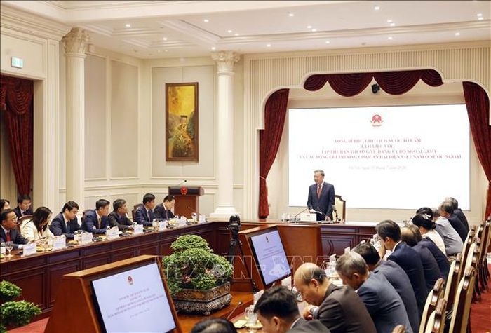 Tổng Bí thư, Chủ tịch nước Tô Lâm phát biểu. Ảnh: Thống Nhất/TTXVN