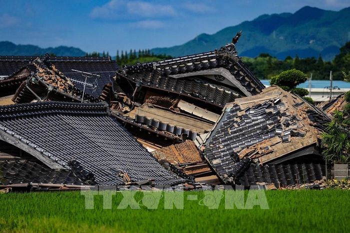 Ngày 28/7/2026, một trận động đất có độ lớn 7,1 độ đã xảy ra ngoài khơi tỉnh Kumamoto, miền Nam Nhật Bản. Ảnh: THX/TTXVN phát