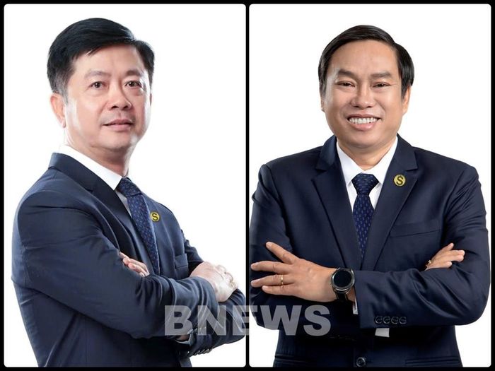 Ông Nguyễn Minh Tâm (trái) và ông Hồ Doãn Cường. Ảnh: BNews phát