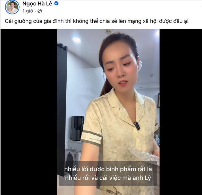 Ngọc Hà - vợ NSND Công Lý chia sẻ. Ảnh: Chụp màn hình FBNV