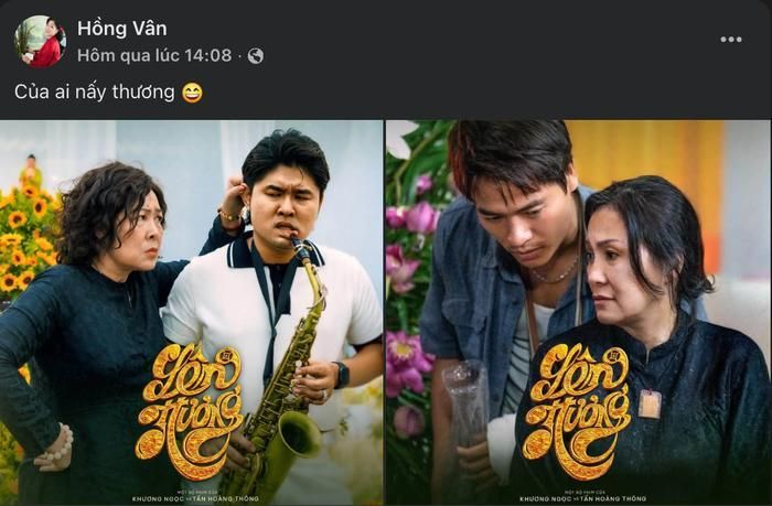 NSND Hồng Vân chia sẻ poster Lên Hương trên trang cá nhân cùng dòng trạng thái ngắn gọn, nhanh chóng thu hút sự chú ý của đông đảo khán giả. Ảnh: Chụp màn hình