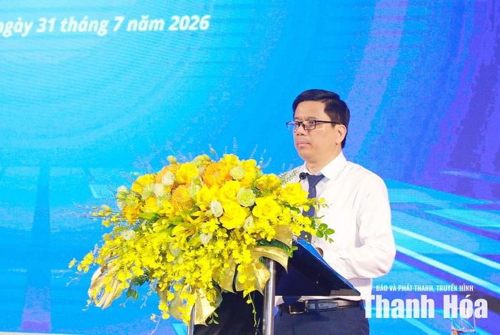 Giám đốc VCCI Thanh Hóa - Ninh Bình Đỗ Đình Hiệu phát biểu khai mạc.