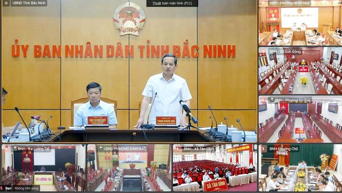  Hội nghị được kết nối trực tuyến đến 99 phường, xã trong tỉnh. 