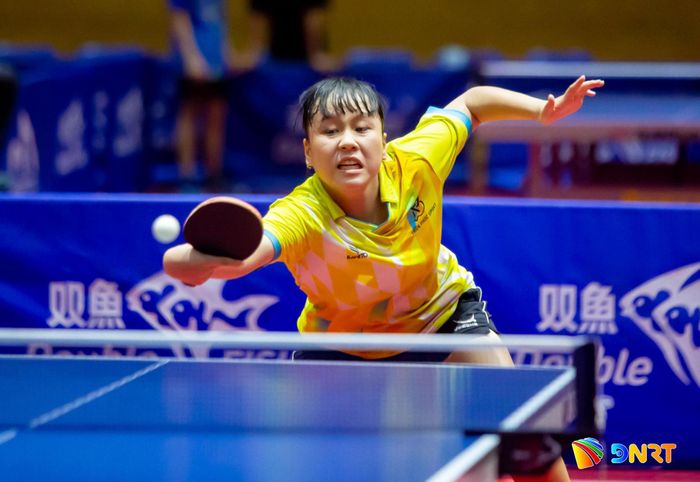 Vận động viên Phan Nguyễn Na Na (đội Đà Nẵng) đoạt Huy chương Vàng nội dung đơn nữ U12 -13. Ảnh: BẢO LÂM