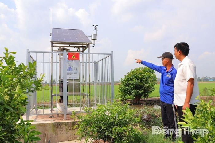 Hệ thống trạm quan trắc thông minh hỗ trợ theo dõi các chỉ số môi trường, dịch hại, cung cấp dữ liệu phục vụ sản xuất nông nghiệp trên địa bàn xã Mỹ Hiệp.
