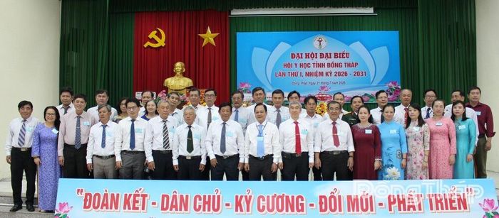 Ban Chấp hành Hội Y học tỉnh Đồng Tháp nhiệm kỳ 2026 - 2031 ra mắt Đại hội.