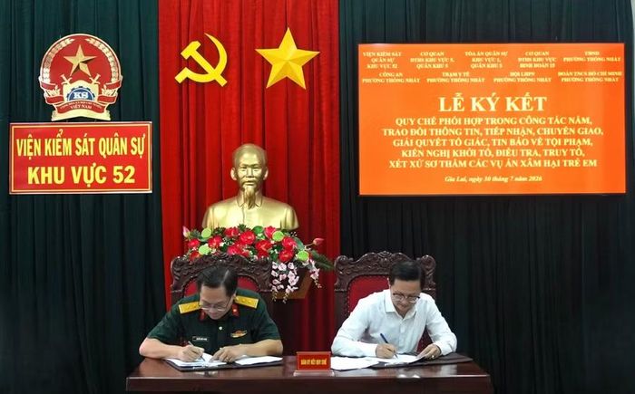 Đại diện các đơn vị đã tham gia ký kết quy chế phối hợp. Ảnh: Xuân Dương