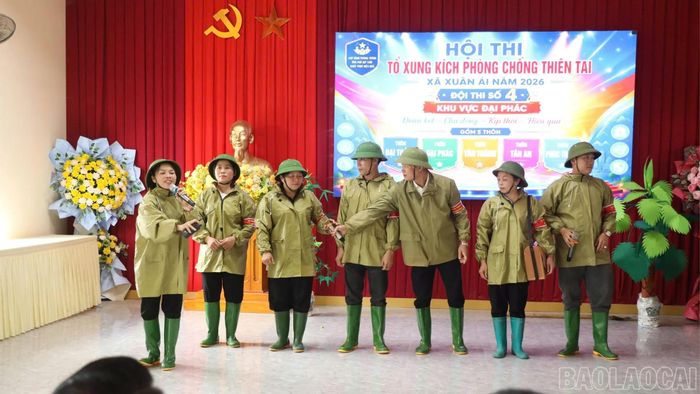 Các đội tự tin thể hiện phần thi tài năng tại hội thi.
