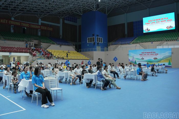 Quang cảnh lễ khai mạc Giải Vô địch Cờ vua tỉnh Lào Cai năm 2026.