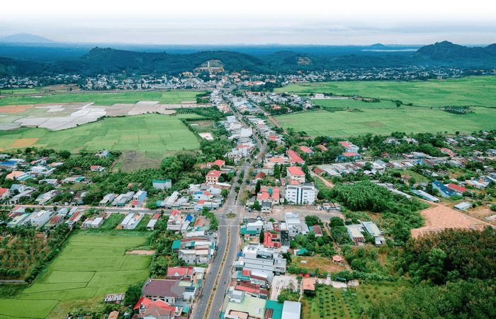 Xã Tánh Linh nhìn từ trên cao