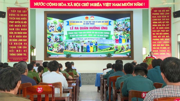 Xã Hàm Thuận phát động lễ ra quân hưởng ứng Phong trào Toàn dân chung tay bảo vệ môi trường