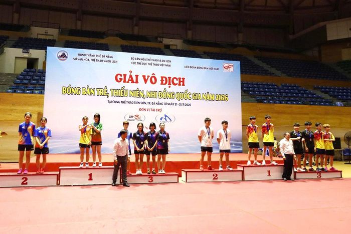 Các vận động viên Lâm Đồng giành HC Vàng nội dung đôi nữ U17
