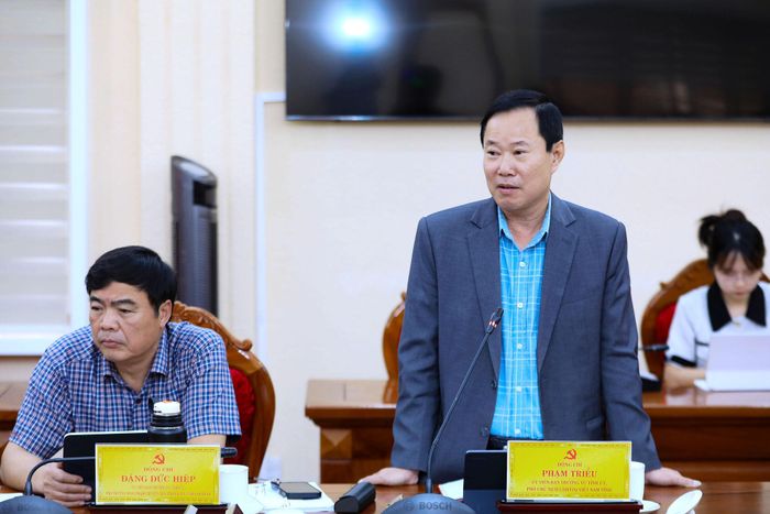 Ủy viên Ban Thường vụ Tỉnh ủy, Phó Chủ tịch Thường trực Ủy ban MTTQ Việt Nam tỉnh Lâm Đồng Phạm Triều nêu nhiều vấn đề nổi cộm tại địa phương thời gian qua