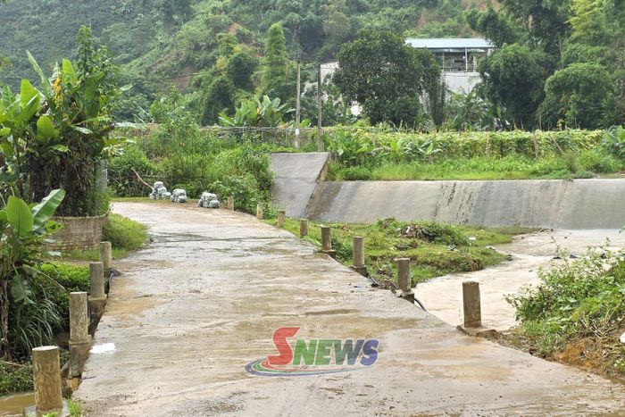 Cầu qua suối bản Ban được xây dựng kiên cố, đảm bảo an toàn cho người dân.