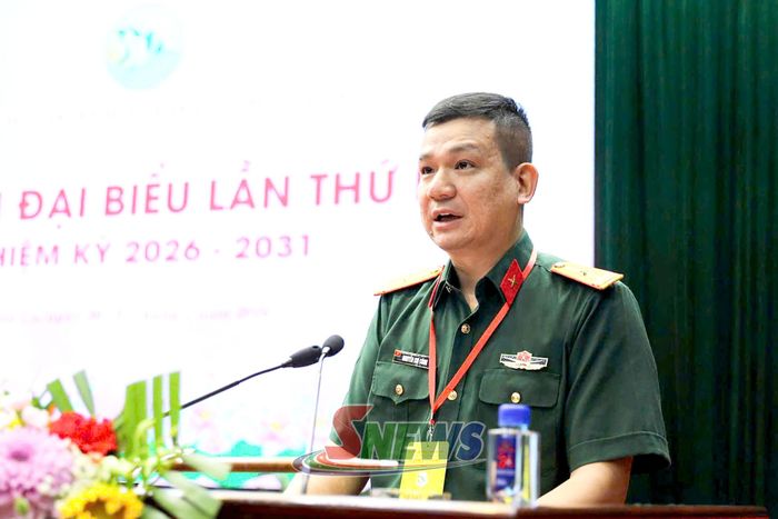 Lãnh đạo Viettel Sơn La phát biểu tham luận tại Đại hội.
