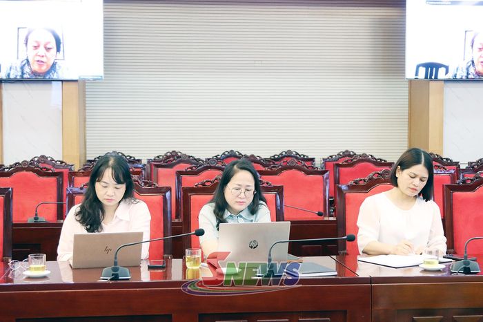 Các đại biểu dự hội nghị tại điểm cầu tỉnh Sơn La.