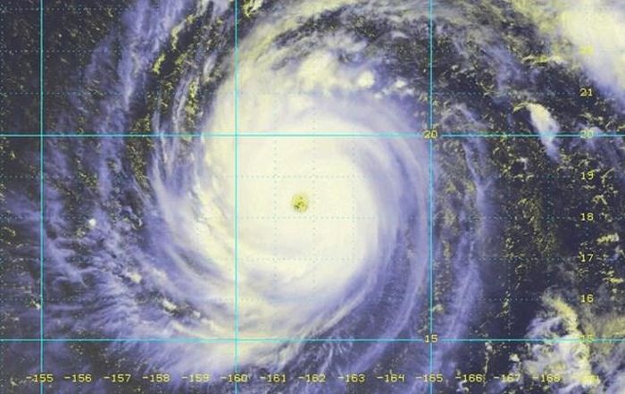 Ảnh mây vệ tinh Himawari của siêu bão Dolphin lúc 8h30 sáng 31.7. Nguồn: Trung tâm Dự báo Khí tượng Thủy văn Quốc gia