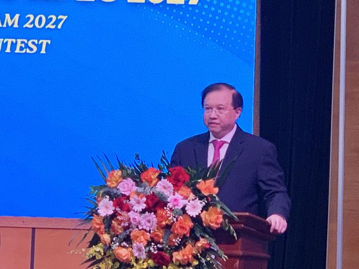 Ông Tạ Quang Đông, Thứ trưởng Bộ Văn hóa, Thể thao và Du lịch phát biểu tại sự kiện.
