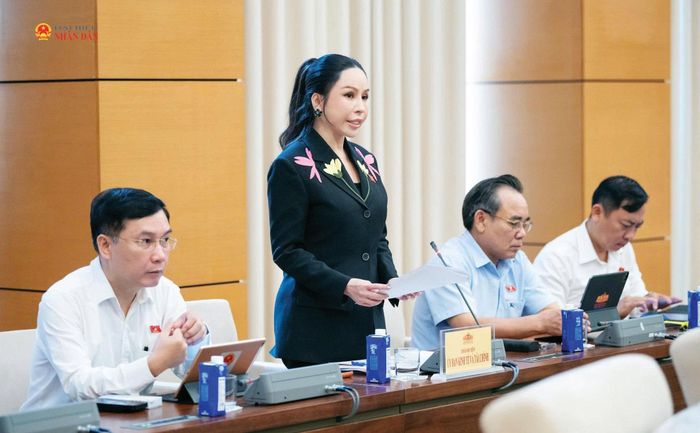 ĐBQH Lê Nữ Thùy Dương (TP. Đồng Nai) phát biểu