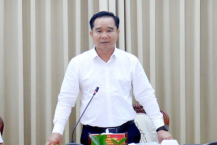 Chủ tịch UBND TP. Hồ Chí Minh Nguyễn Văn Được phát biểu tại buổi làm việc