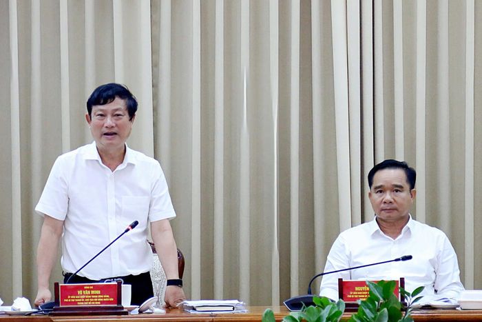 Chủ tịch HĐND TP. Hồ Chí Minh Võ Văn Minh phát biểu tại buổi làm việc