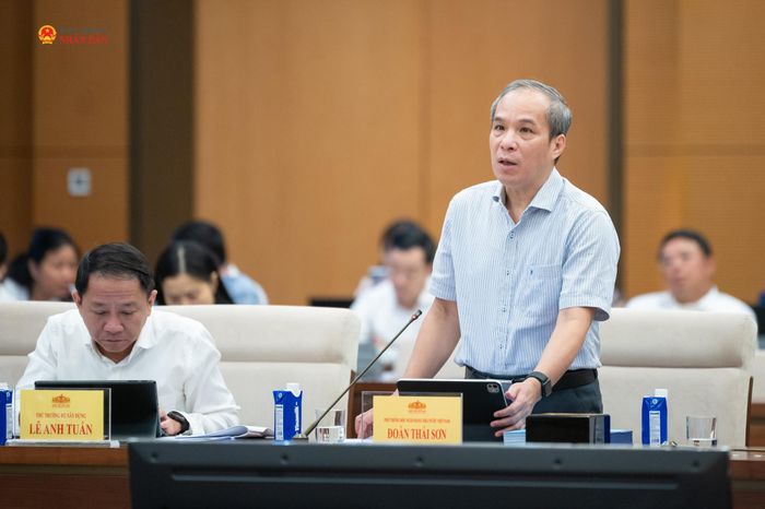 Phó Thống đốc Ngân hàng Nhà nước Việt Nam Đoàn Thái Sơn phát biểu