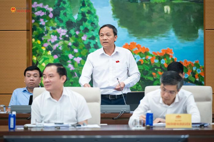 ĐBQH hoạt động chuyên trách tại Ủy ban Kinh tế và Tài chính Vũ Danh Hiệp phát biểu