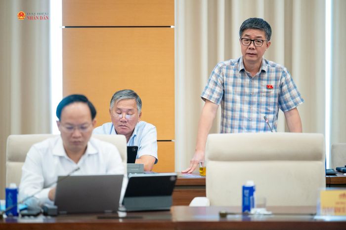 ĐBQH hoạt động chuyên trách tại Ủy ban Kinh tế và Tài chính Nguyễn Mạnh Hùng phát biểu