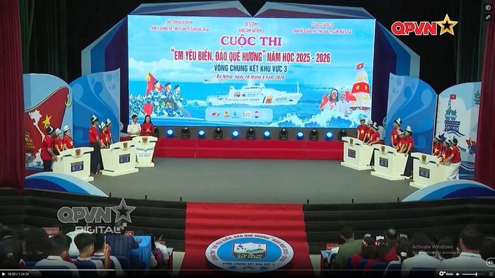 Kênh Truyền hình Quốc phòng Việt Nam phát sóng Vòng Chung kết khu vực 3 Cuộc thi “Em yêu biển, đảo quê hương” tổ chức tại thành phố Đà Nẵng, ngày 16/6/2026